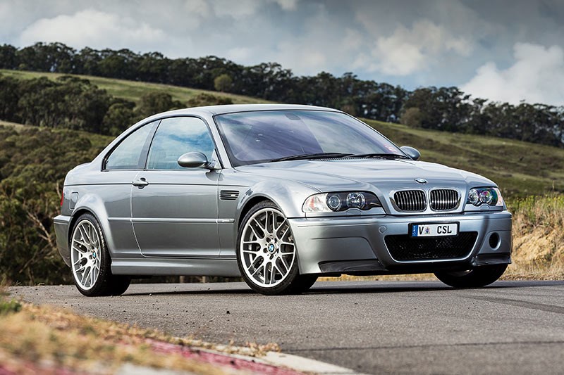 bmw e46 m3 csl front angle