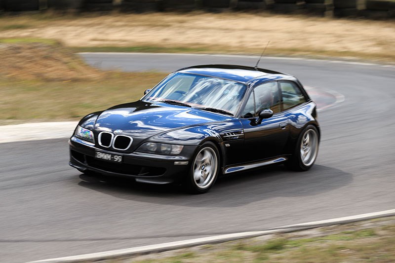 bmw z3 m coupe front angle ontrack