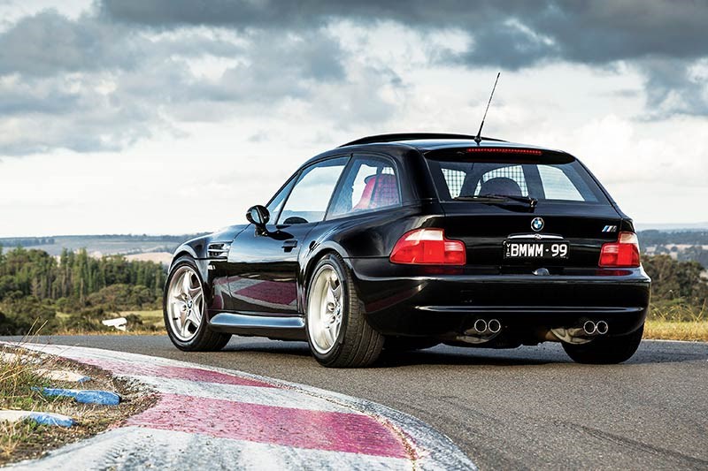 bmw z3 m coupe rear angle