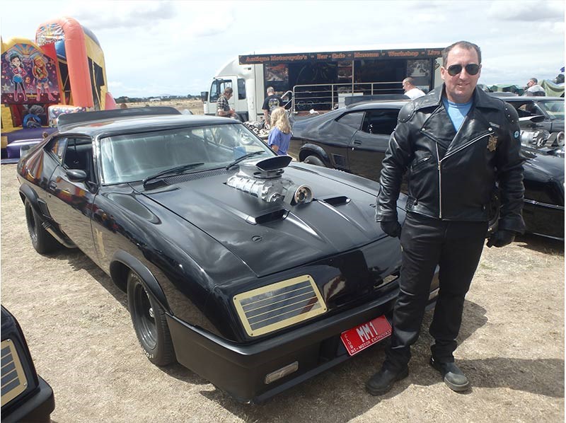 This bloke is a legend. As well as getting up real early – he’s a baker - Rod Coverdale brought his two – yep, two - Mad Max cars down from Darwin. This is his ‘Max’ car and he also owns one of the MFP Interceptors in our pics. Yep, legend. Good on him, we say