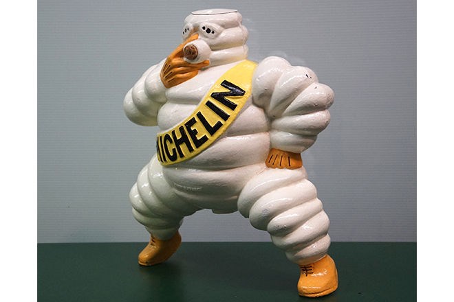 Compressor top – cast steel Michelin Man (35cm) – sold $950