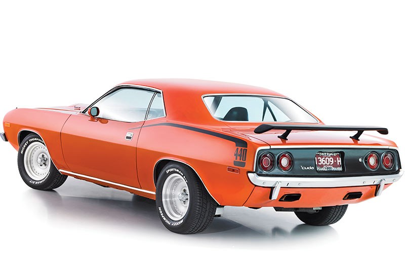 plymouth barracuda rear angle