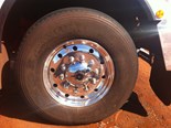 Truck tyre maintenance in the Australian outback