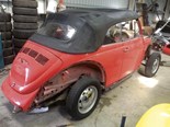 1976 VW Beetle Cabrio: our shed