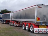 Dunstan answers to bulk grain handling needs with B-Double tipper 
