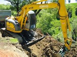 Kobelco ED150 Blade Runner. Is it a dozer? No wait, is it an excavator? You could say it has the best of both worlds.