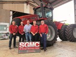 SGMC dealer principal Craig Brimblecombe (centre) with Case IH representatives, from left, Shayne Brooking, Steve Emmert, Patrick McVeigh and Chris Maddocks