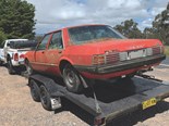 Our Flynn's-find Ford Falcon is loaded and ready to be taken to its new life