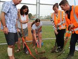 Sod-turning ceremony kicks off Waterview Reserve rebuild