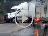 Video: Idiot truck drivers