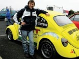 Torrens and one of his Beetles - is it a sports car or a classic or both or neither?!