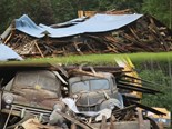 Collapsed barn reveals 36 classic cars – all up for sale