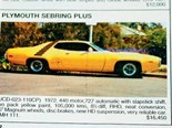 Plymouth Satellite Sebring + Fairlane Wagon + Jaguar C-Type Replica - Ones That Got Away 433