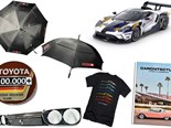 GT racer model + HDT umbrella + Toyota badge + more - Gearbox 452