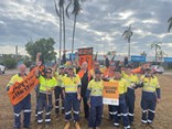 TWU NT members strike in Darwin on Friday (Photo – TWU SA/ NT Facebook)