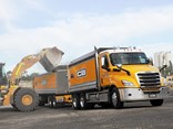 The lone Freightliner Cascadia in Cleary Bros' fleet