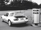 Morley once laid bets on a hydrogen future. This was the 1997 Mazda MX-5 Hydrogen Concept.