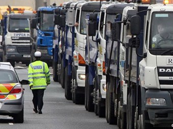 TRUCKING COMPANIES TO TAKE TO THE ROAD IN PROTEST