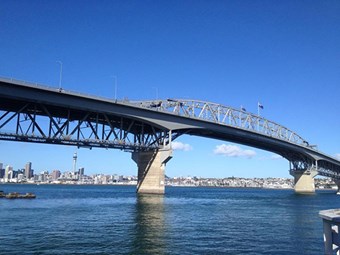 Merchant Navy honoured with Auckland Harbour Bridge flag