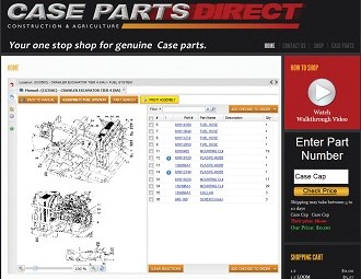 Case parts available 24-7 through new online shop