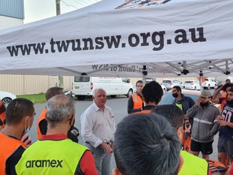 Aramex NSW drivers take industrial action