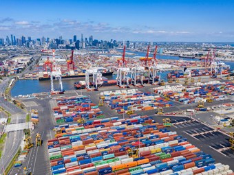 Container volumes drop at Port of Melbourne