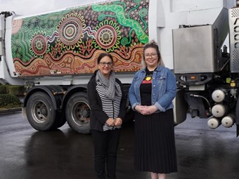 NSW town unveils Indigenous themed waste truck