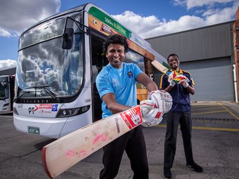 FORMER INTERNATIONAL CRICKETERS NOW MELBOURNE BUS DRIVERS