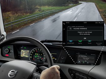 Volvo alert cloud-connects trucks and cars