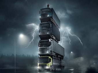 Volvo creates truck tower for new range launch