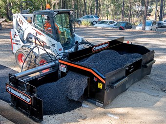ShoulderMaster attachment turns skid steers into road pavers