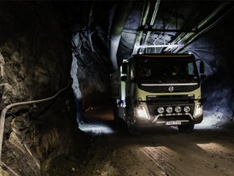 Volvo takes self-driving trucks underground