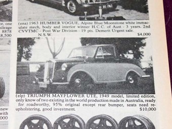 Triumph Mayflower ute & Torana HB - the cars that got away