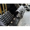 The high-set brake pedal is one of the few negatives of the NorAm 65E grader.