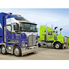 Blue and green do look good together. The Switzer Valley Transport Kenworth won 'Best New Truck under 20,000km' and the Summerland Western Star won 'Shiniest Rims'
