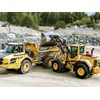 The L120 wheel loader and A25F hauler have been upgraded with autonomous technology 