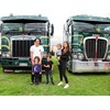Jacob and Tira with their children Meelah Harlyn and Costyn in front of Peoples Choice winner Main Road Trucking