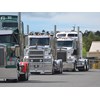 Trucks arriving at Bomen: There were “stacks” of Kenworth stacks in the convoy.
