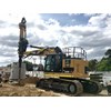 Cat 328D LCR piling excavator