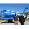 Anthony Ryan and David Trindall with the new Truchaser chaser bin
