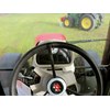 A well-laid-out dash incorporates dials and a digital display to show the tractor’s vital stats