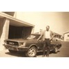 Glen's grandfather with his mustang coupe, brand new in 1967