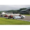 Richard Last spins his Parnell MG into the path of Stephen Rettenmaier's Alfa Tipo B