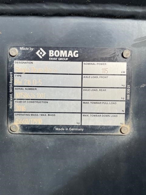 2016 BOMAG BW216D-5 image 11
