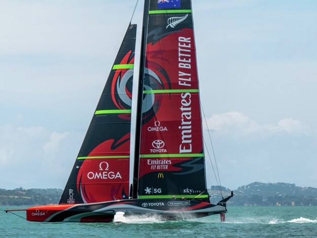 Emirates Team New Zealand's New Hydrogen-Powered Foiling Chase Boat