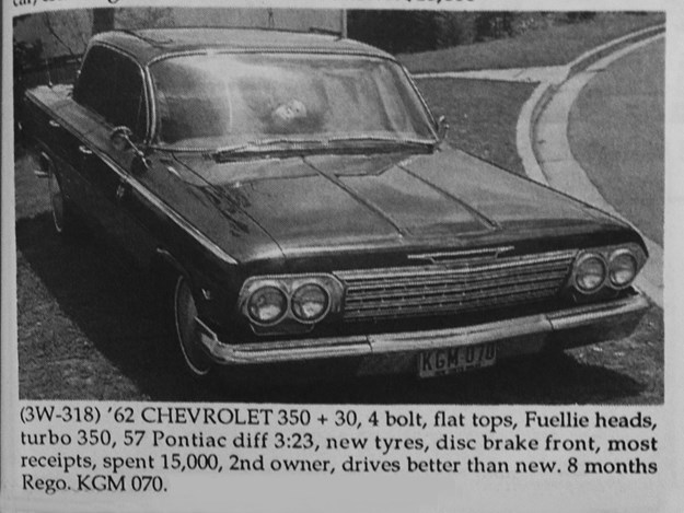 CHEV BELAIR 1962 - APR 91.JPG