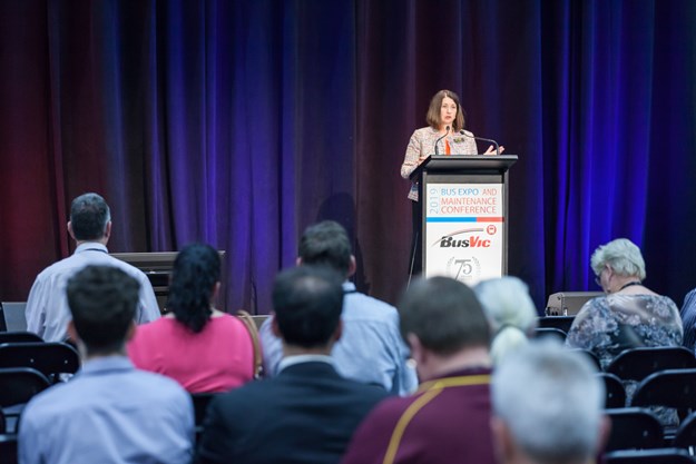 Lisa Faldon speaking at the 2019 BusVic Expo.jpg