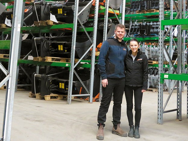 Owner Cruze and his partner Liana in their Invercargill-based warehouse