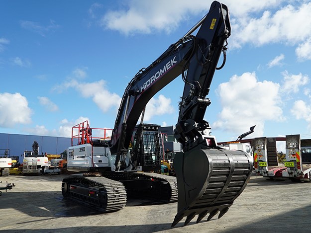 All Hicks Bay Drainage machines carry personalisation and operator Will has called the new excavator ‘River’ in honour of his daughter