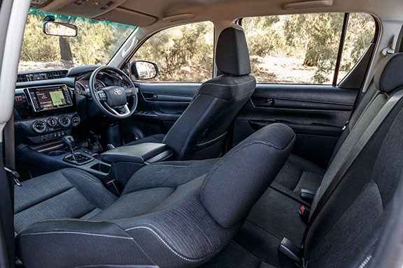 The Toyota Hilux interior